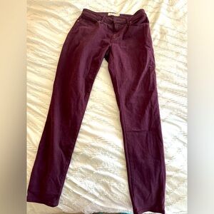 Lucky Brand Burgundy Sasha Skinny Jeans